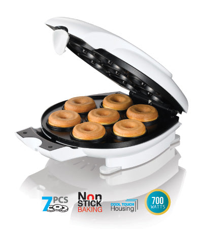 Sanford Electric Doughnut Maker 1000W SF5775DM BS - WhiteKitchen Appliances7 pcs doughnut maker Non-stick baking plate, Doughnut cavity Skid resistant footing Covered hinge Jumbo pilot light Locking clip Compact & Portable 800 - 1000Watts.